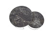 TABLE BASSE GIGOGNE PIED CHROME PLATEAU CERAMIQUE NOIR GEAI - image 2