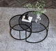 Lot de 2 tables Basses Gigogne ARTO métal noir et plateau en verre - image 5