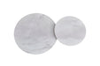 TABLE BASSE GIGOGNE POLPO PIED NOIR PLATEAU CERAMIQUE MARBRE GRIS 70X70X38 + 50X50X45 - image 1