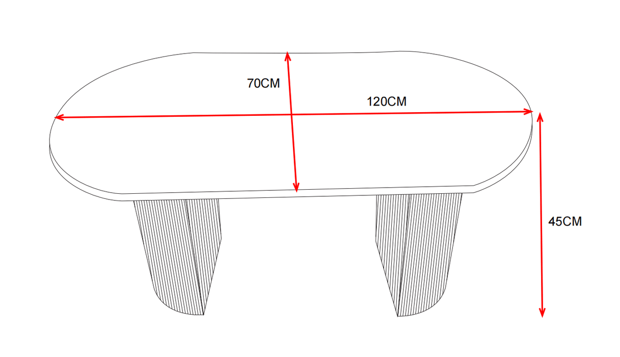 TABLE BASSE NEW ANNA PIED EFFET NOYER PLATEAU MDF EFFET NOYER 120x70x45cm - image 4