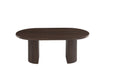 TABLE BASSE NEW ANNA PIED EFFET NOYER PLATEAU MDF EFFET NOYER 120x70x45cm - image 1