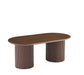 TABLE BASSE KINSHASA PIED METAL EFFET NOYER PLATEAU EFFET BOIS NOYER 120x60x45cm - image 1