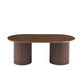 TABLE BASSE KINSHASA PIED METAL EFFET NOYER PLATEAU EFFET BOIS NOYER 120x60x45cm - image 2