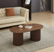 TABLE BASSE KINSHASA PIED METAL EFFET NOYER PLATEAU EFFET BOIS NOYER 120x60x45cm - image 4