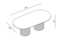 TABLE BASSE KINSHASA PIED METAL EFFET NOYER PLATEAU EFFET BOIS NOYER 120x60x45cm - image 3