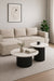 TABLE BASSE GIGOGNE MINA PIED NOIR PLATEAU CERAMIQUE BOIS BLANC 60x45cm + 80x38cm - image 4
