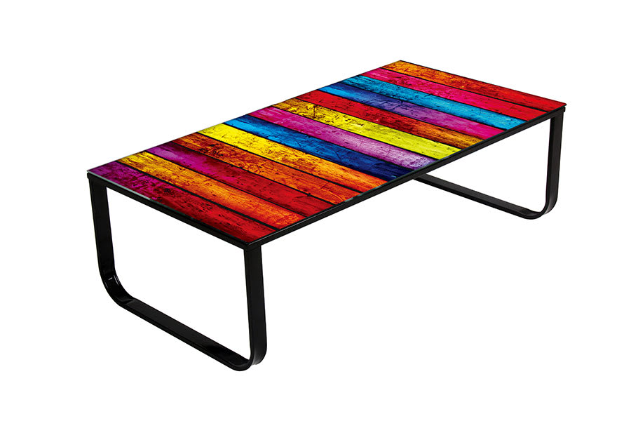 TABLE BASSE ARC EN CIEL 105x55x38cm - image 1