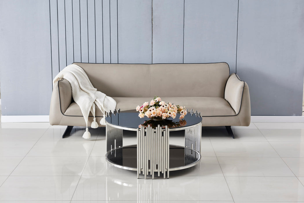 TABLE BASSE STICK CHROME MARBRE NOIR 90 x 45 CM - image 2