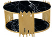 TABLE BASSE STICK GOLD MARBRE NOIR 90 x 45 CM - image 2