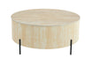 TABLE BASSE RUBY PIED TRAVERTIN MAT PLATEAU CERAMIQUE TRAVERTIN MAT 100 - image 1