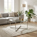 TABLE BASSE LORIE PIED CHROME TRANSPARENT 90CM - image 3