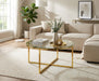 TABLE BASSE LORIE PIED GOLD TRANSPARENT 90CM - image 3