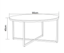 TABLE BASSE LORIE PIED GOLD MIROIR 90CM - image 2