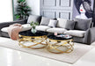 TABLE BASSE EVOL GOLD MARBRE NOIR 100CM