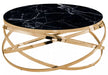 TABLE BASSE EVOL GOLD MARBRE NOIR 100CM