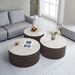TABLE BASSE GIGOGNE TOFFEE PIED EFFET NOYER PLATEAU CERAMIQUE SHAKESPEARE GRIS D90cm - image 4