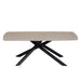 TABLE BASSE NYSA PIED METAL NOIR CERAMIQUE TRAVERTIN MAT 120 - image 1