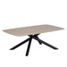 TABLE BASSE NYSA PIED METAL NOIR CERAMIQUE TRAVERTIN MAT 120 - image 2