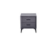 CHEVET NOBEL VELOURS GRIS 38x45x48cm - image 1