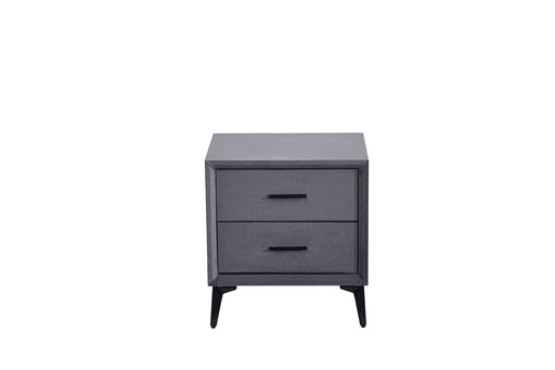 CHEVET NOBEL VELOURS GRIS 38x45x48cm