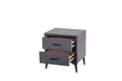 CHEVET NOBEL VELOURS GRIS 38x45x48cm - image 3