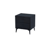 CHEVET NOBEL VELOURS NOIR 38x45x48cm - image 2