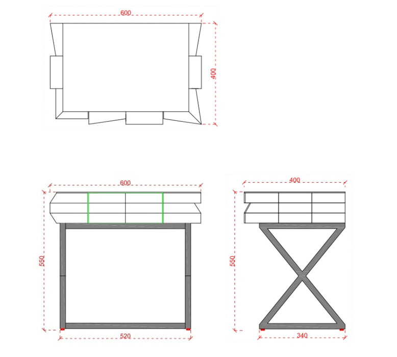 CHEVET MOZAIK 60X40X54,5CM - image 3