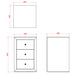 Chevet en verre miroir ADEL avec 3 tiroirs - image 2