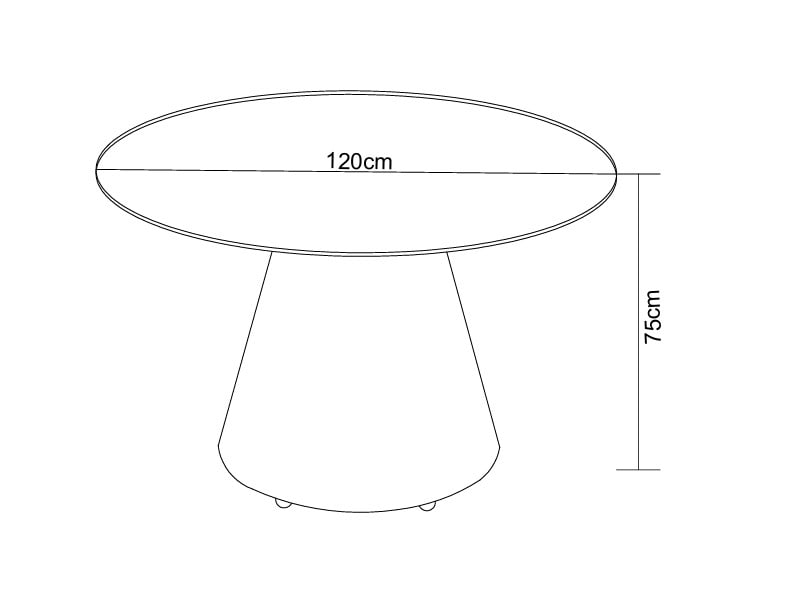 Table Ronde OPHELIE MDF L 120 cm - image 5