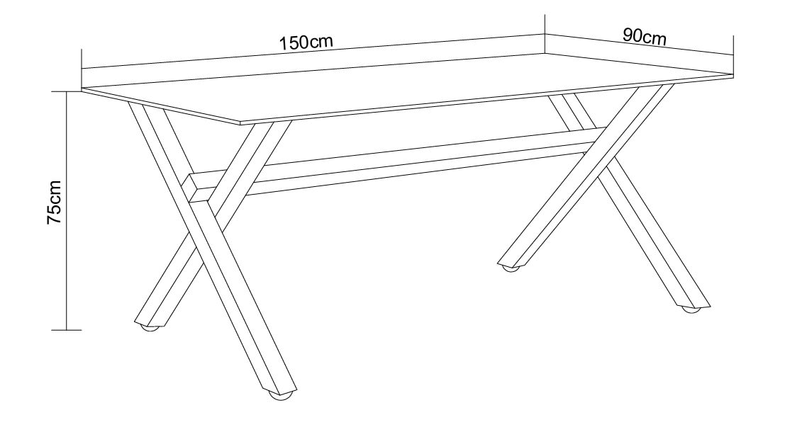 Table à manger IXE chrome plateau en verre trempé 150 cm - image 3