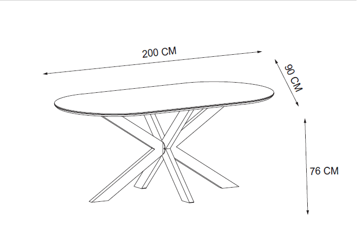 TABLE REPAS MANON PIED CHROME PLATEAU CERAMIQUE MARBRE BLANC 200x100cm - image 3