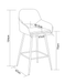 TABOURET DE BAR ATHENA PIED CHROME VELOURS TAUPE - image 4