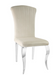Chaise baroque LOUIS Chrome Velours beige