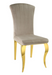 Chaise baroque LOUIS Gold Velours moka