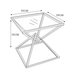 GUERIDON PYRAMIDE CHROME MARBRE BLANC 55x55x55cm