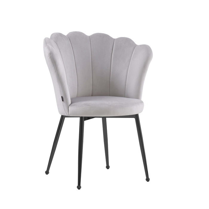 Lot de chaises NYMPHEA pieds métal noir assise Velours - image 2