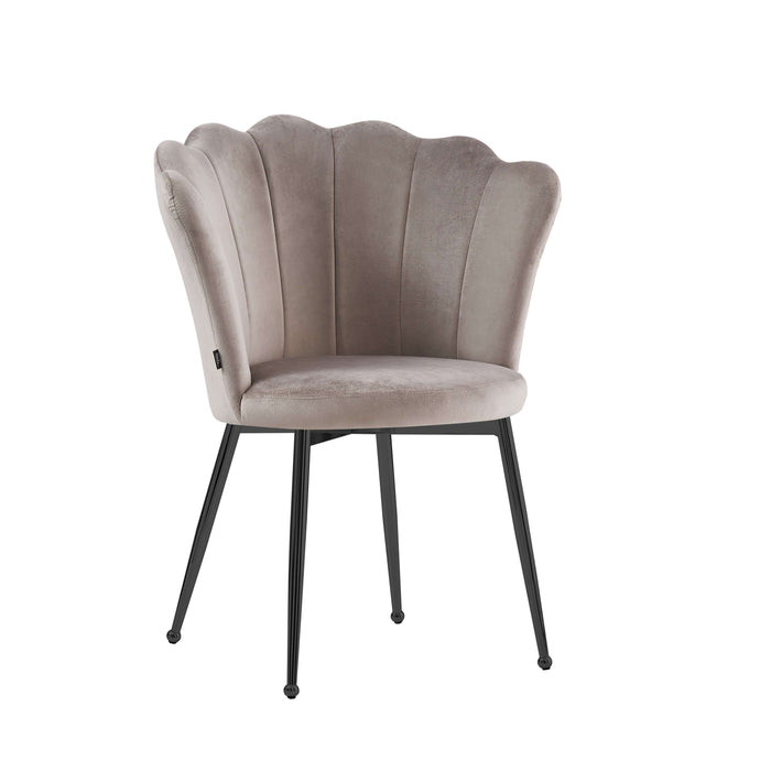 Lot de chaises NYMPHEA pieds métal noir assise Velours - image 1