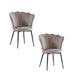 Lot de chaises NYMPHEA pieds métal noir assise Velours - image 2