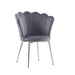 Chaise NYMPHEA pieds Chrome assise Velours anthracite