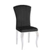 Chaises baroque Louis pied chrome tissu velours noir - image 1