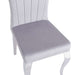 Chaises baroque Louis pied chrome tissu velours gris - image 4