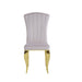 Chaises baroque Louis pied gold tissu velours moka