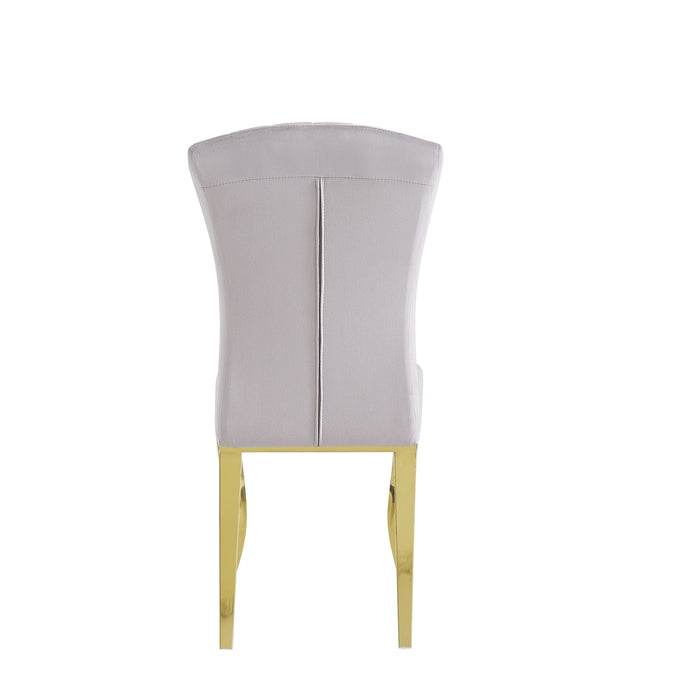 Chaises baroque Louis pied gold tissu velours moka