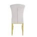 Chaises baroque Louis pied gold tissu velours beige