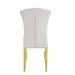 Chaises baroque Louis pied gold tissu velours beige - image 3