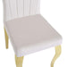 Chaises baroque Louis pied gold tissu velours beige - image 4