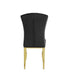 Chaises baroque Louis pied gold tissu velours noir - image 3