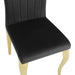Chaises baroque Louis pied gold tissu velours noir - image 4