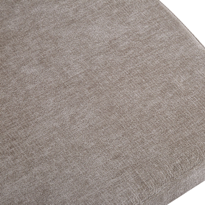 CHAISE BAGUETTE PIED METAL NOIR SERGE CHENILLE MOKA - image 4