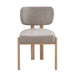 CHAISE BAGUETTE SERGE PIED EFFET BOIS CHENILLE MOKA - image 2